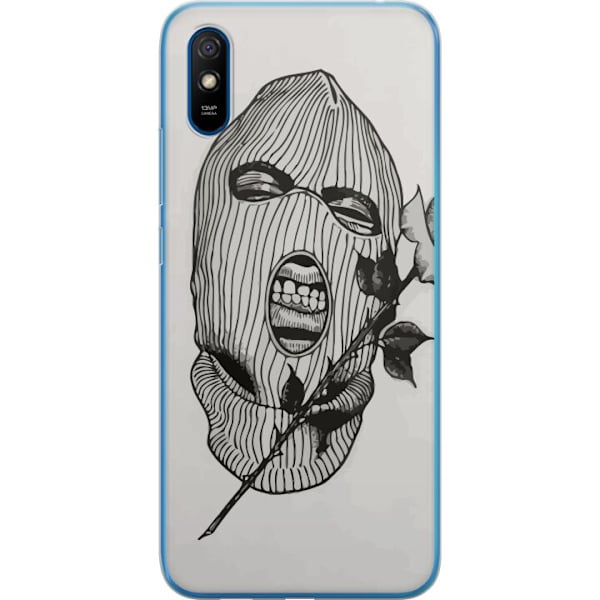 Xiaomi Redmi 9AT Genomskinligt Skal Ski Mask Ros Streetwear Design Grafiskt Motiv Spänning Urban Stil Street Art Maskerad Symbol
