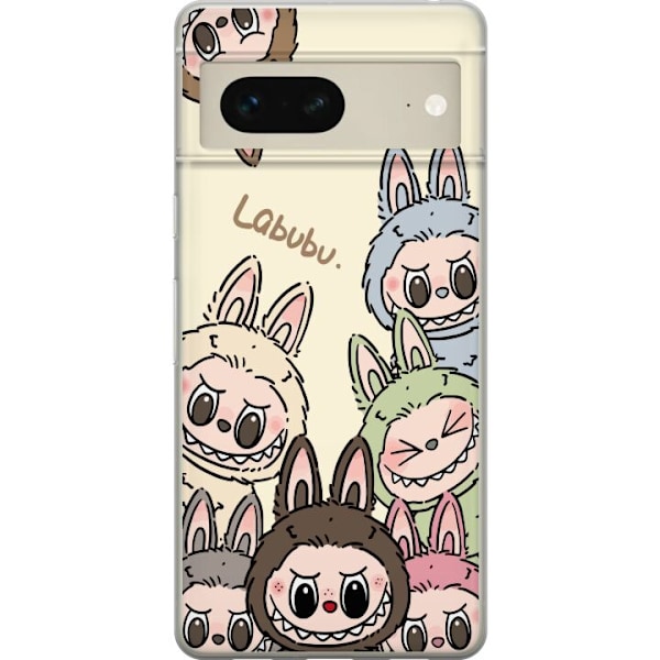 Google Pixel 7 Läpinäkyvä kuori Labubu Pastel Collection