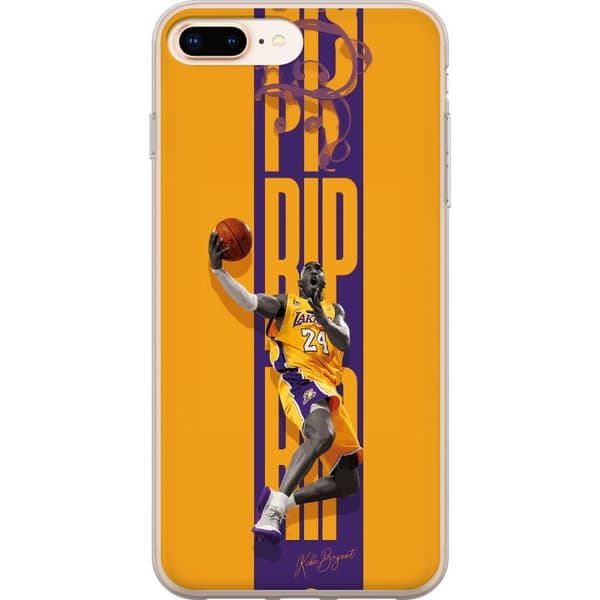Kompatibelt Mobildeksel til Apple iPhone 7 Plus Kobe Bryant i Lakers-drakt under kraftfull dunk gul