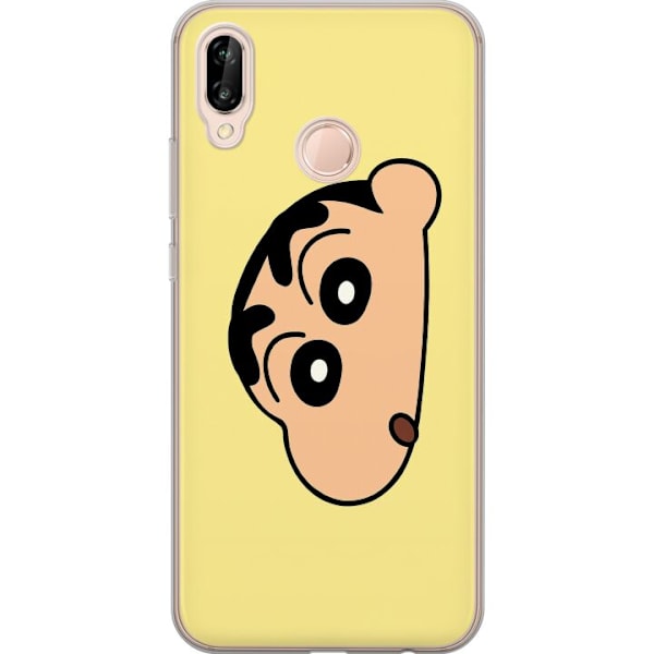 Huawei P20 lite Genomskinligt Skal Peeking Shinchan
