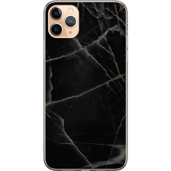 Apple iPhone 11 Pro Max Genomskinligt Skal Svart marmor