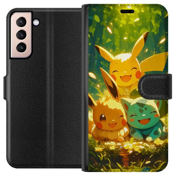 Samsung Galaxy S21 Tegnebogsetui Pixelmonster spillestil - far