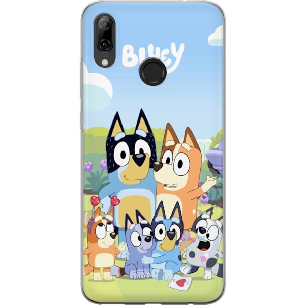 Huawei P smart 2019 Genomskinligt Skal Bluey mobilskal med hela familjen i färgglad design