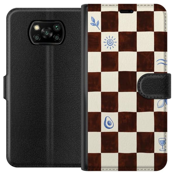 Kompatibelt Plånboksfodral till Xiaomi Poco X3 NFC Brunt retroschack brun