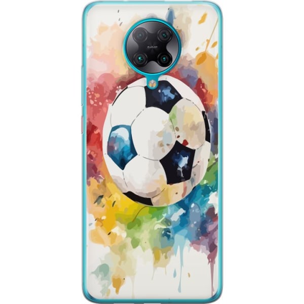 Xiaomi Poco F2 Pro Gennemsigtig cover Fodbold