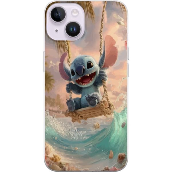 Kompatibelt Mobilskal till Apple iPhone 14 Disney Stitch blå alien söt figur samlarobjekt