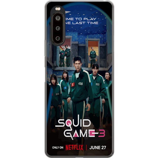Sony Xperia 10 II Läpinäkyvä kuori Squid Game Kausi 3 TV-sarjan hahmot Suositut TV-sarja Motiivit Ikoni Jännitys Draama Aasialainen suunnittelu Tr
