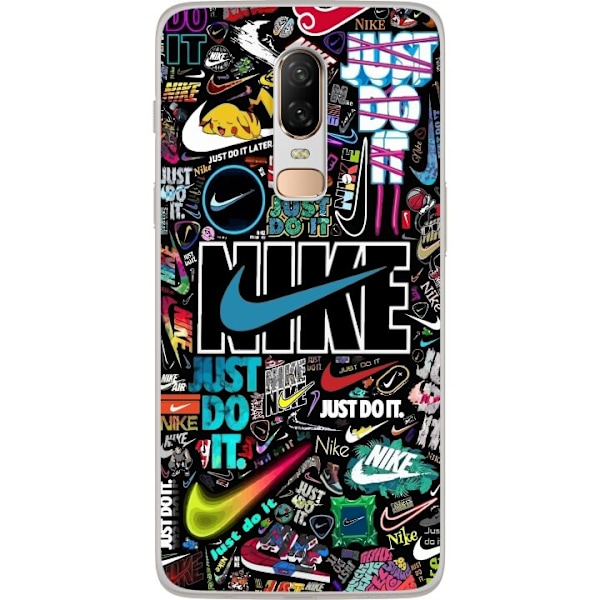 OnePlus 6 Läpinäkyvä kuori Nike