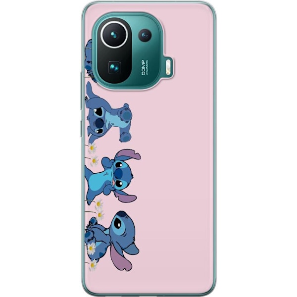 Xiaomi Mi 11 Pro Genomskinligt Skal Stitch Skratt & Bus – Perfekt för Mobilskal eller Poster