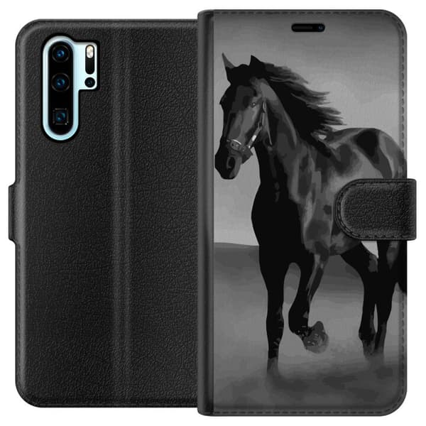 Kompatibelt Lommeboketui til Huawei P30 Pro Mørk Hest
