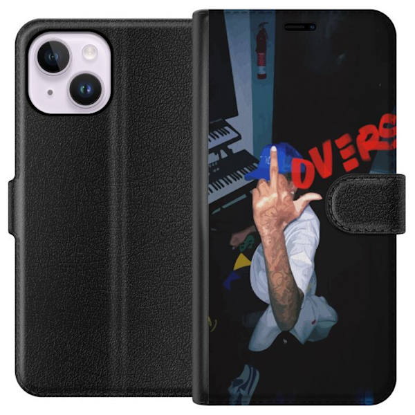 Apple iPhone 15 Plus Tegnebogsetui Kærlighed Mystik Design Romantisk Motiv Populært Grafisk Mønster Mode Stil