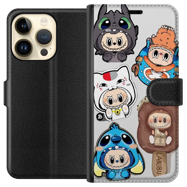 Apple iPhone 15 Pro Lompakkokotelo Labubu hahmokokoelma - Pop
