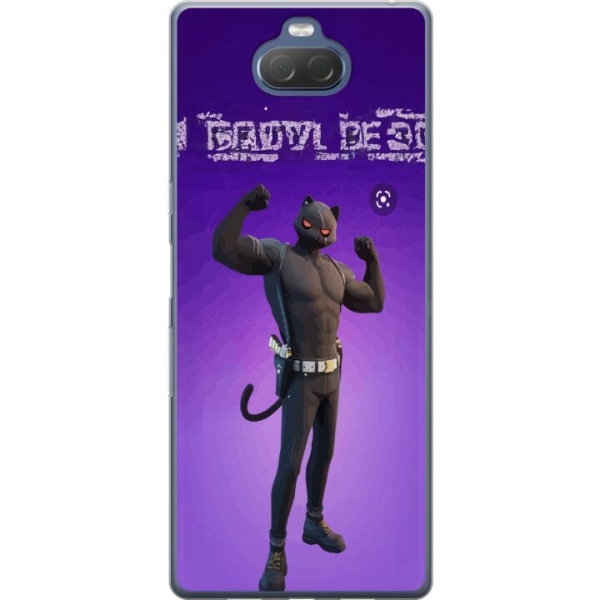 Sony Xperia 10 Plus Gennemsigtig cover Fortnite - Meowscles