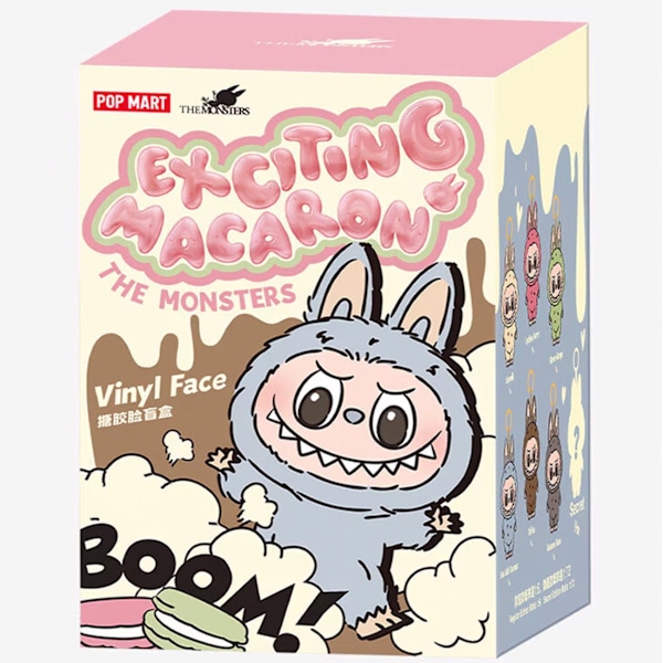 1 kpl POP MART Labubu The Monsters Exciting Macaron -pehmolelulelu Blind Box (satunnainen väri, 17 cm, 1 pakkaus)