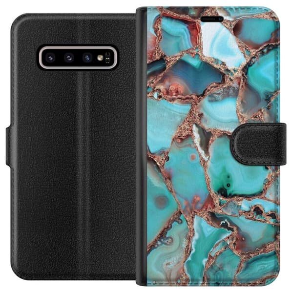 Kompatibelt Lommeboketui til Samsung Galaxy S10+ Santorini
