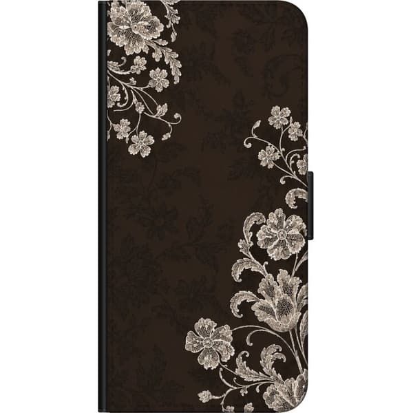 Kompatibel Tegnebogsetui til Xiaomi Redmi Note 8 Pro  Brune blondeblomster brun