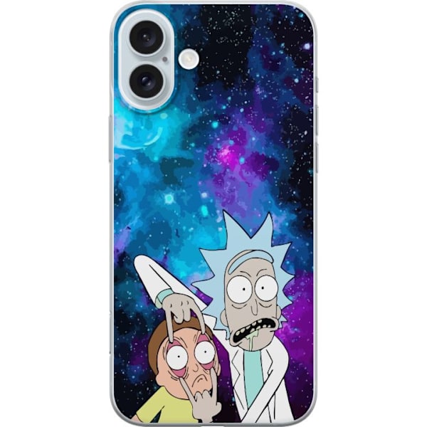 Apple iPhone 16 Plus Läpinäkyvä kuori Rick ja Morty