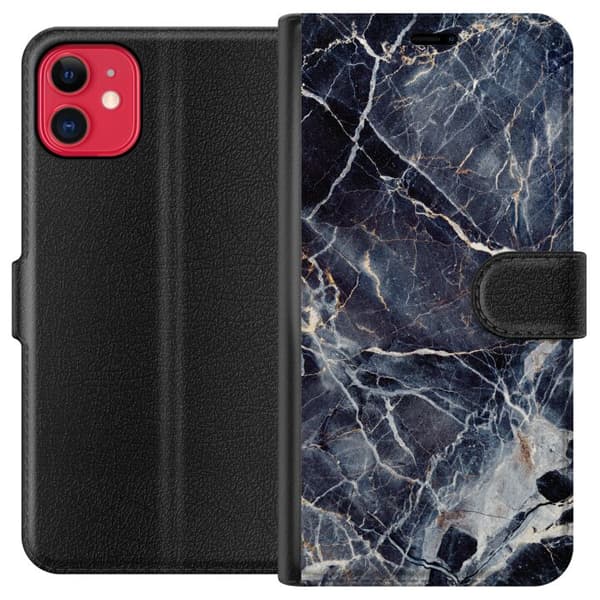 Kompatibel Tegnebogsetui til Apple iPhone 11 Marmoreret