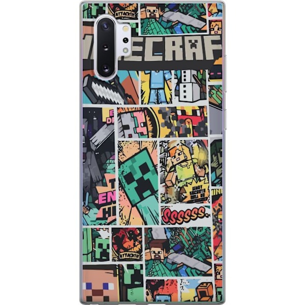 Samsung Galaxy Note10+ Läpinäkyvä kuori Minecraft Taide