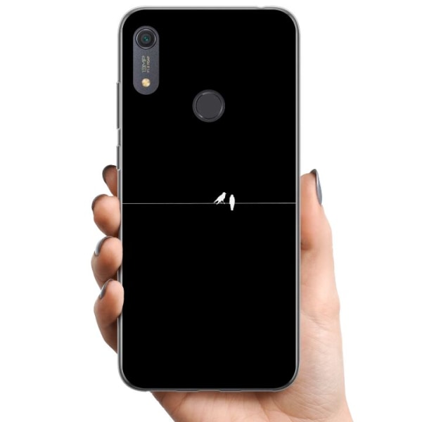 Huawei Y6s (2019) TPU Mobilcover Minimalistiske fugle sort