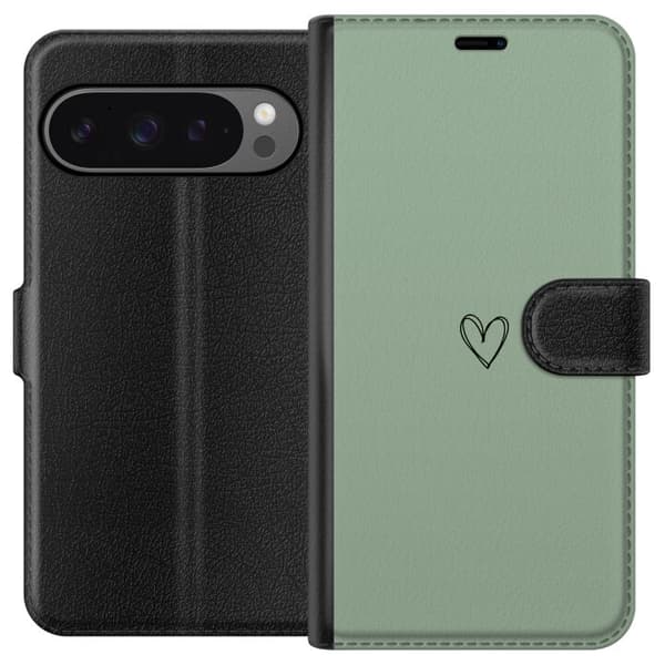 Kompatibel Tegnebogsetui til Google Pixel 9 Pro XL Hjerte