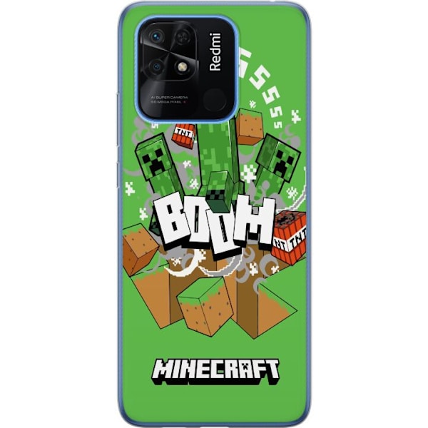 Xiaomi Redmi 10C Läpinäkyvä kuori Minecraft Boom