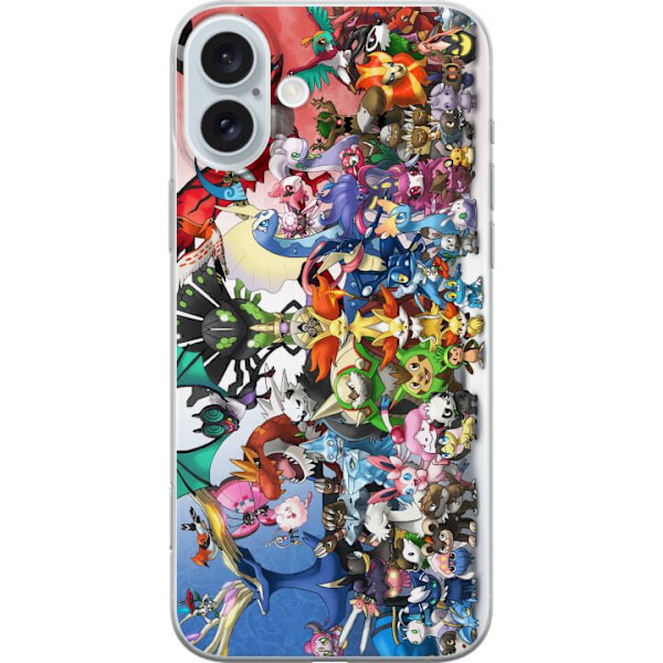 Apple iPhone 16 Plus Gennemsigtig cover Pokemon