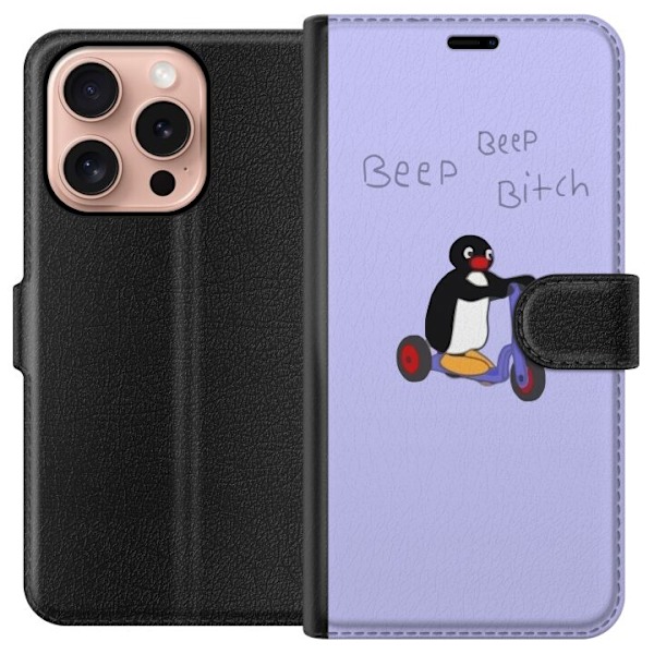 Apple iPhone 16 Pro Lommeboketui Pingu Beep Beep