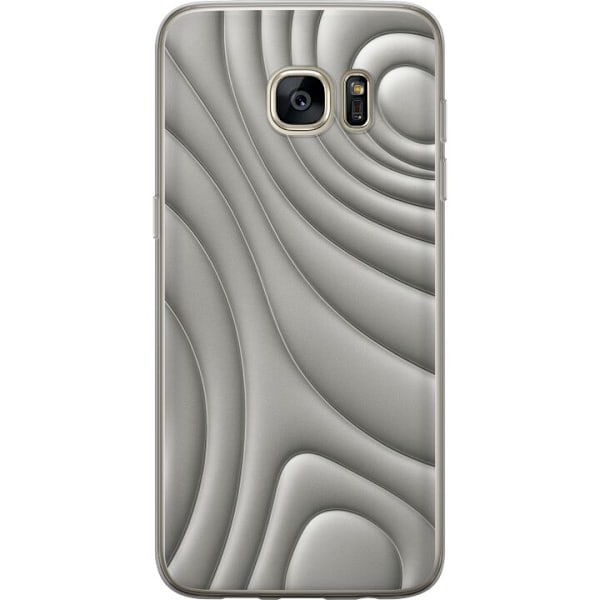 Samsung Galaxy S7 edge Läpinäkyvä kuori Hopea-aallot