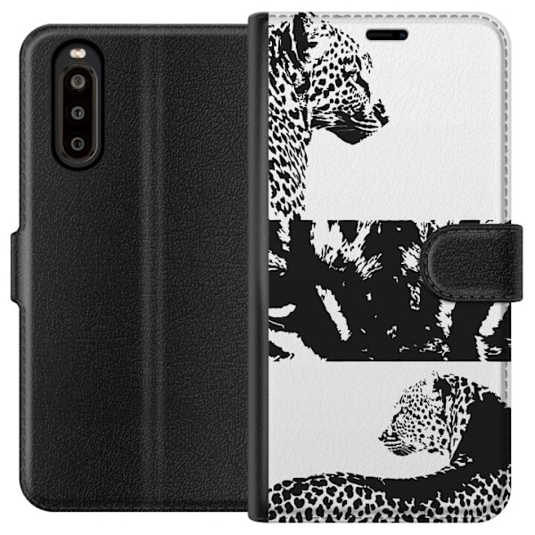 Sony Xperia 10 II Tegnebogsetui Leopard Faces