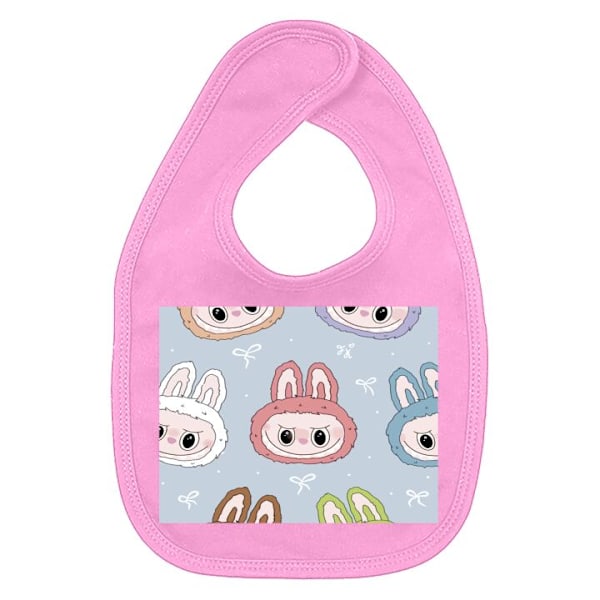 Bebis Haklapp Pastel Labubu Mörkrosa one size