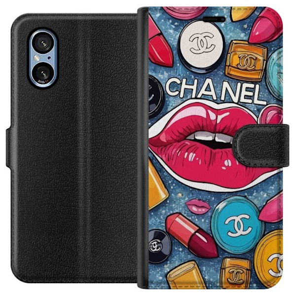 Sony Xperia 5 V Lompakkokotelo Chanel Lips