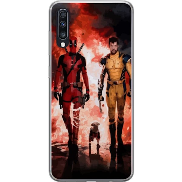 Samsung Galaxy A70 Genomskinligt Skal Wolverine Deadpool