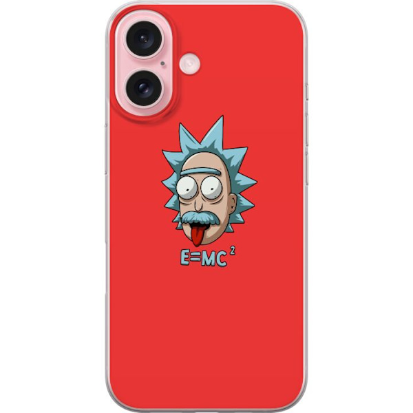 Apple iPhone 16 Läpinäkyvä kuori E=MC2 Rick and Morty