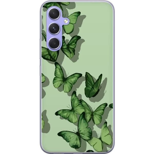 Kompatibelt Mobildeksel til Samsung Galaxy A54 Grønne Sommerfugler