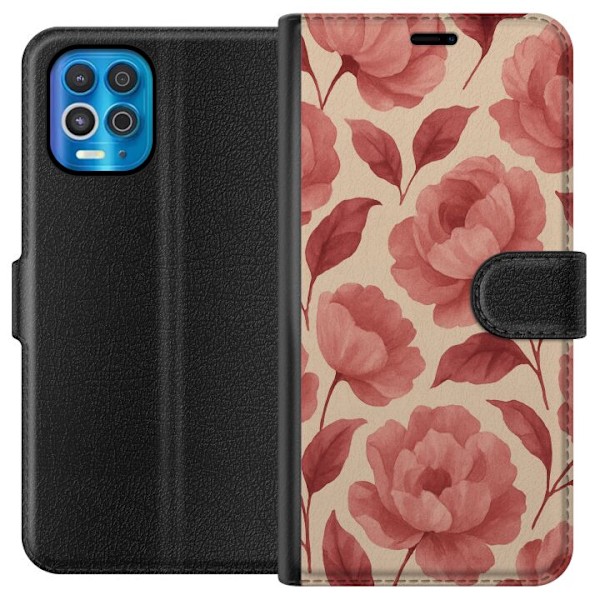 Motorola Edge S Lommeboketui Rose Blomst