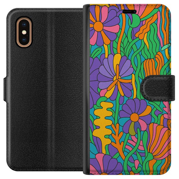 Apple iPhone XS Max Lompakkokotelo Värien räjähdys