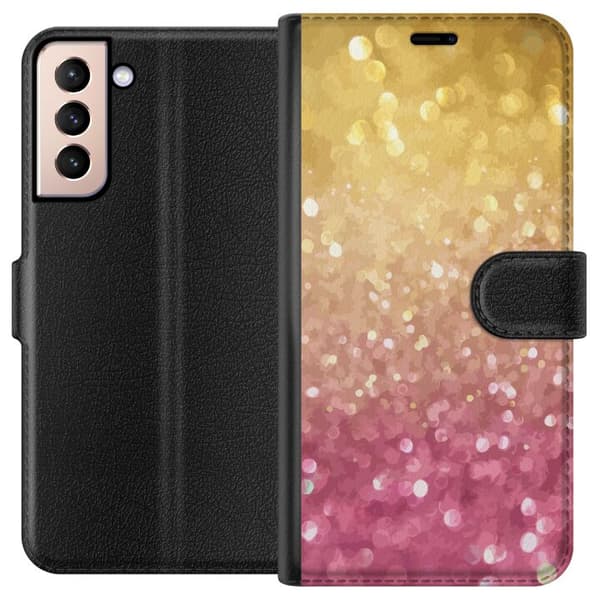 Kompatibelt Plånboksfodral till Samsung Galaxy S21 Glitter