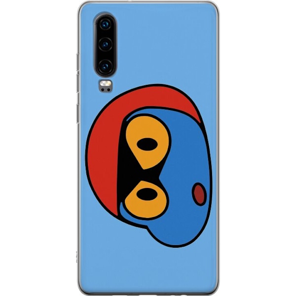 Huawei P30 Läpinäkyvä kuori Bold Bot Head