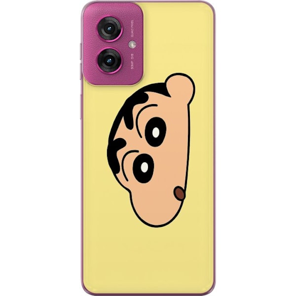 Motorola Moto G55 Läpinäkyvä kuori Peeking Shinchan