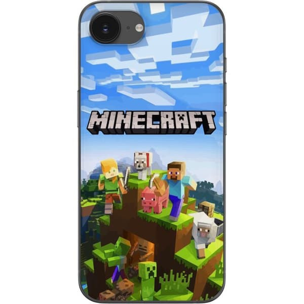 Kompatibel Mobilcover til Apple iPhone 16e Minecraft Creeper-blok pixel retrospil