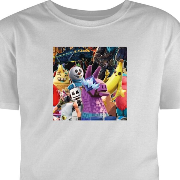 Barn-T-shirt | Bekväm T-shirt för Barn Fortnite grå 2-3 År