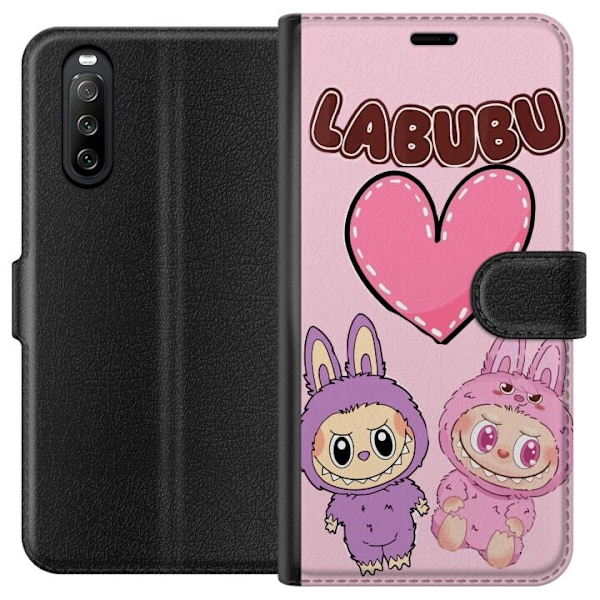 Sony Xperia 10 III Lommeboketui Labubu Pink Monster