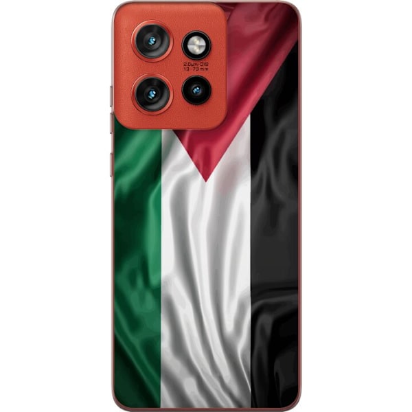 Motorola Edge 50 Neo Gjennomsiktig deksel Palestinaflagget – ikoniskt symbol på frihet i rødt, svart, hvitt og grønt