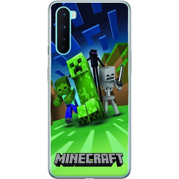 OnePlus Nord Genomskinligt Skal Minecraft Creeper mobilskal i klassisk grön pixelstil