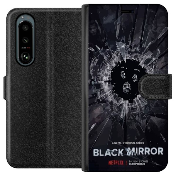 Sony Xperia 5 III Lompakkokotelo Black Mirror Sci-Fi Netflix -