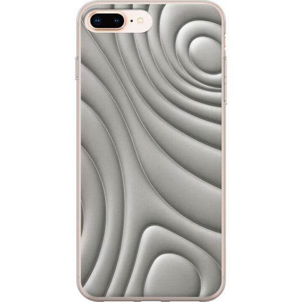 Apple iPhone 8 Plus Gennemsigtig cover Sølvbølger