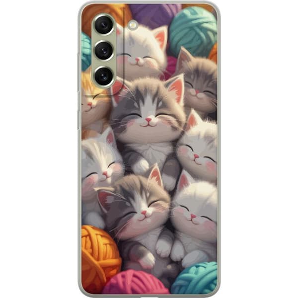 Kompatibelt Mobildeksel til Samsung Galaxy S21 FE 5G Sovande kattungar beige