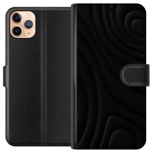 Apple iPhone 11 Pro Max Lompakkokotelo Tummat Aallot