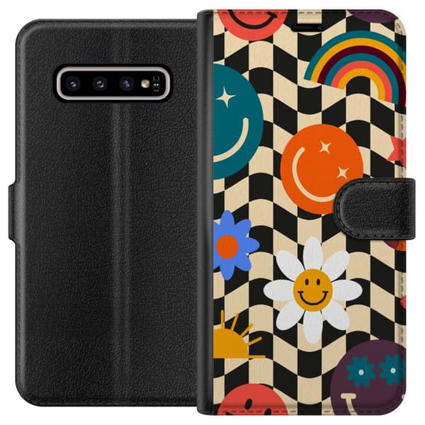 Kompatibelt Lommeboketui til Samsung Galaxy S10+ Fred
